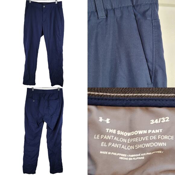 Under Armour Other - Under Armour Pants UA Showdown Golf Men's Straight Performance Blue Size 34x32